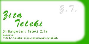 zita teleki business card